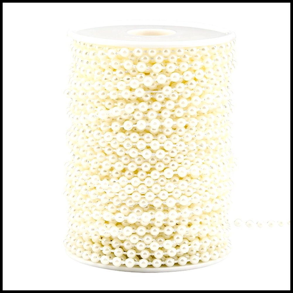 Faux Pearl Beads String Garland Crafting DIY Wedding Decor Elegant